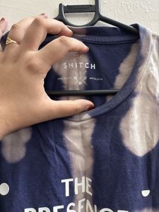 Men's Navy Tie-Dye Graphic T-Shirt