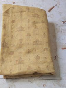 Beautiful Yellow Saree with Intricate Prints