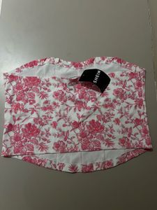 Floral Strapless Tube Top