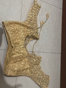 Elegant Gold Embroidered Blouse
