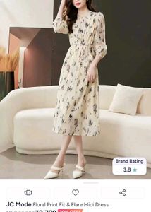 Elegant Floral Print Midi Dress