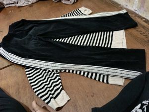 Comfortable Black Striped Pants