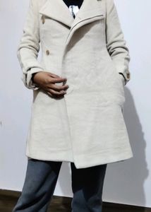 Offwhite Overcoat For Slim N Stylish Women