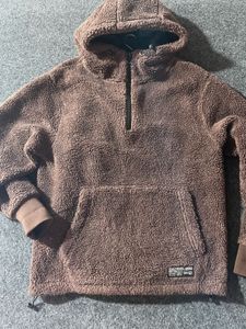 Cozy Brown Fleece Hoodie