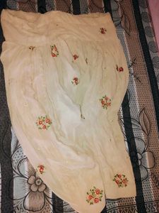 Embroidered Cream salwar kameez