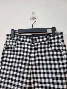 Gingham Cropped Pants