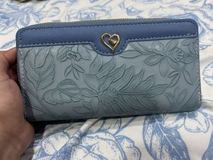 Embossed Floral Long Wallet