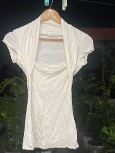 Cream Shrug Top