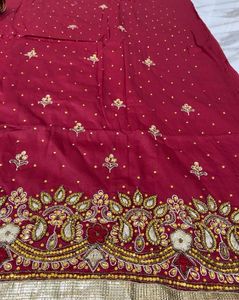 Red &amp; Gold Embroidered Suit Price Negotiable