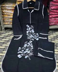 Black Kurta Pant Set