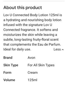 Love U Connected Body lotion 125ml