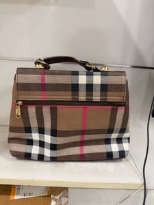 Classic Plaid Top-Handle Handbag