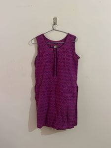 Vibrant Purple Printed Kurti