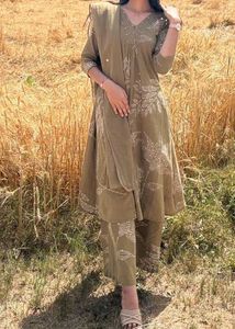 Stylish Olive Green Kurta Set with Dupatta