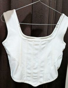 White Corset Style Top