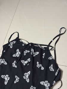 Butterfly Print Slip Dress