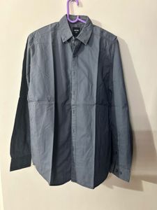 Men's Charcoal Grey Button-Down Shirt