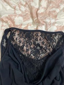 black lace top
