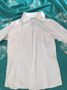 Elegant White Button-Down Shirt