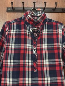 Red &amp; Blue Plaid Tunic Top