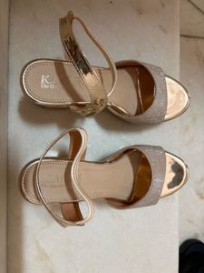 Elegant Rose Gold Strappy Heels