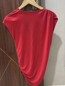 Zara Red Wrap Top