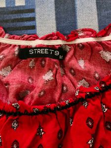 Boat Neck Beautiful Red Top