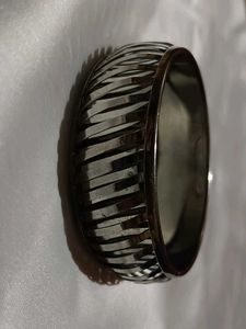 Black Silver Tone Bangle