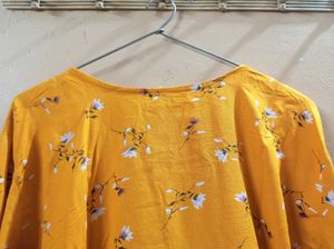 Yellow Floral Print Kurta