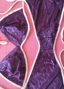 SILK NET BRA-PANTY SET