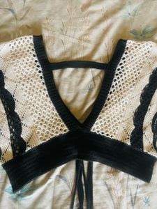 Savana Crochet Knit Cropped Top