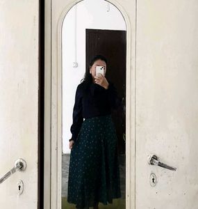 Emerald Green Polka Dot Skirt