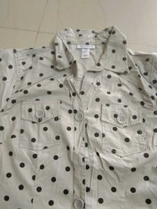 Yessica Polka Dot Button-Up Shirt