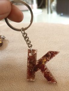 Resin Keychain With Red Rose