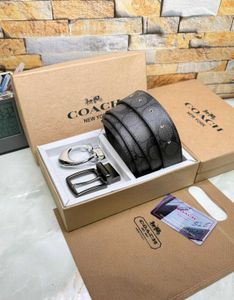 Coach Double Buckle Belts With Box