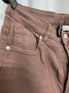 Brown Wide Leg Jeans