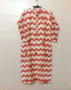Zigzag Kurta &amp; Dupatta Set