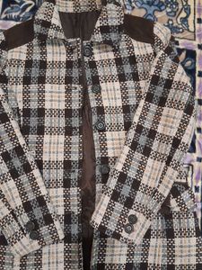 Stylish Plaid Overcoat