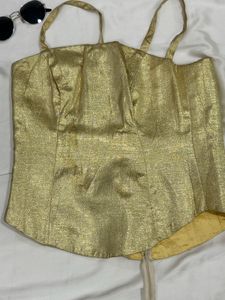 Golden Corset Top