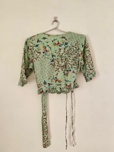 Floral Wrap Top
