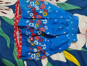 Blue Floral Skirt