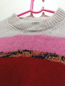 Multi Colour Hand Knitted Sweater