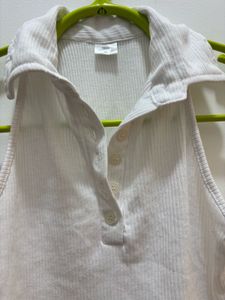 SSS Ribbed Collared Tank Top