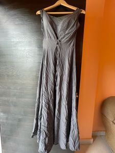 Elegant Grey Maxi Dress