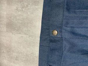 Men's Blue Pleated Casual Pants