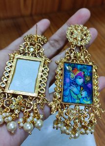Beautiful Traditional Radha Krishna Dangle Earring