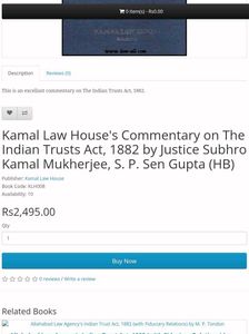 Indian Trusts Act, 1882, 5th Edition; Mukherjee