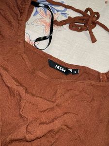 Boho Off-Shoulder Crinkle Top