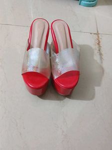 Red Platform Heels