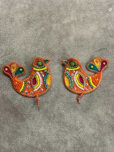 Handmade Beaded Bird earrings
